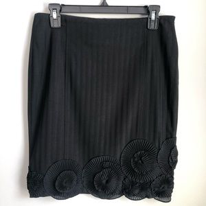 Bebe | Black Detailed Pencil Skirt | Sz 8